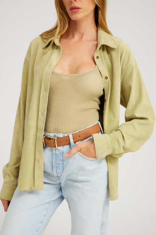 Suede Elise Button Down made by SPRWMN