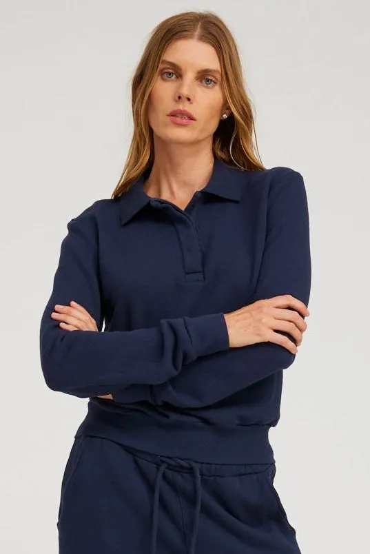 Cotton Terry Polo Sweatshirt sold by SPRWMN