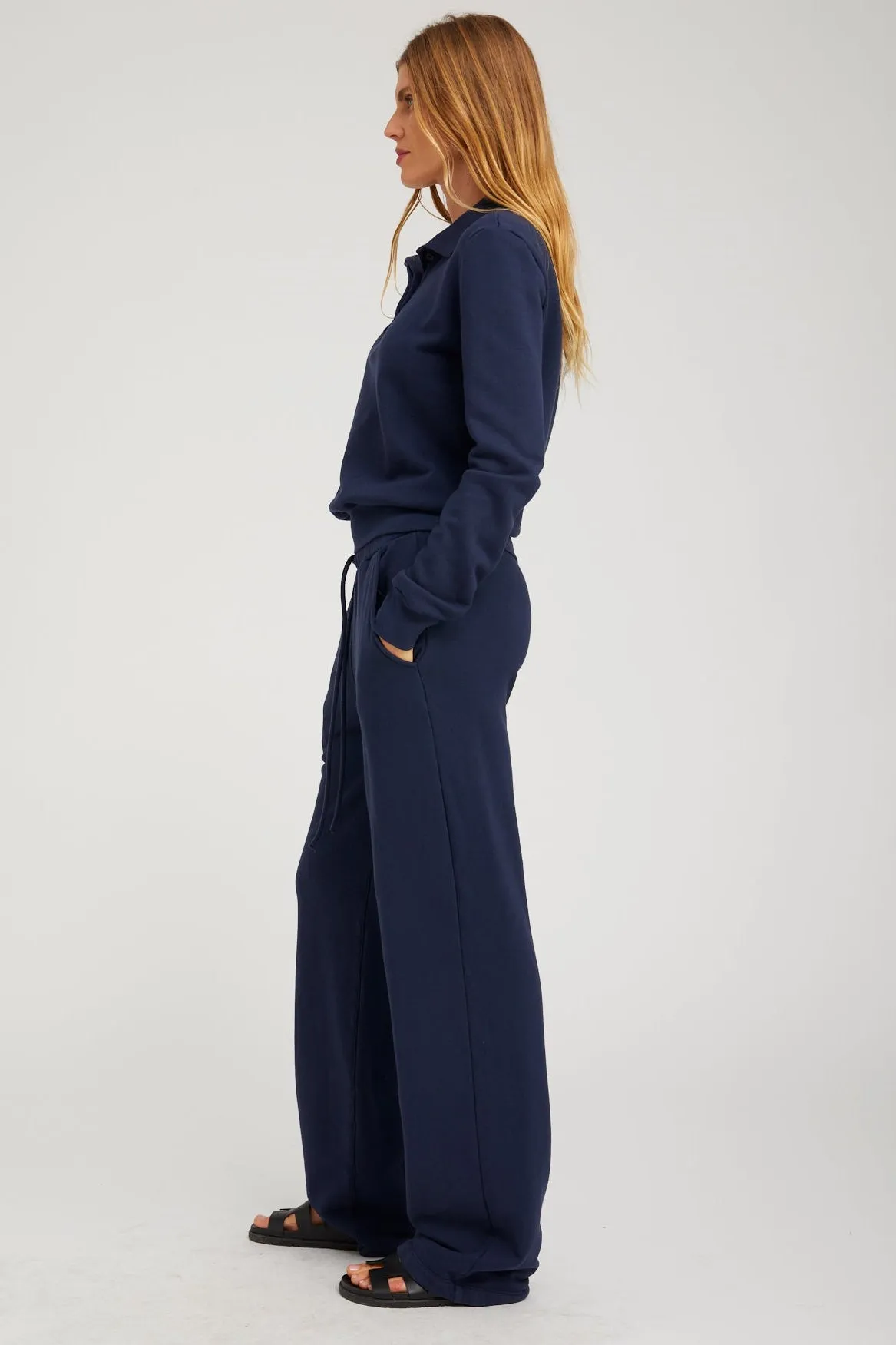 Cotton Terry Polo Sweatshirt sold by SPRWMN product image thumbnail 2