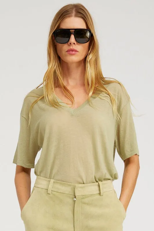 Tissue V-Neck Tee sold by SPRWMN