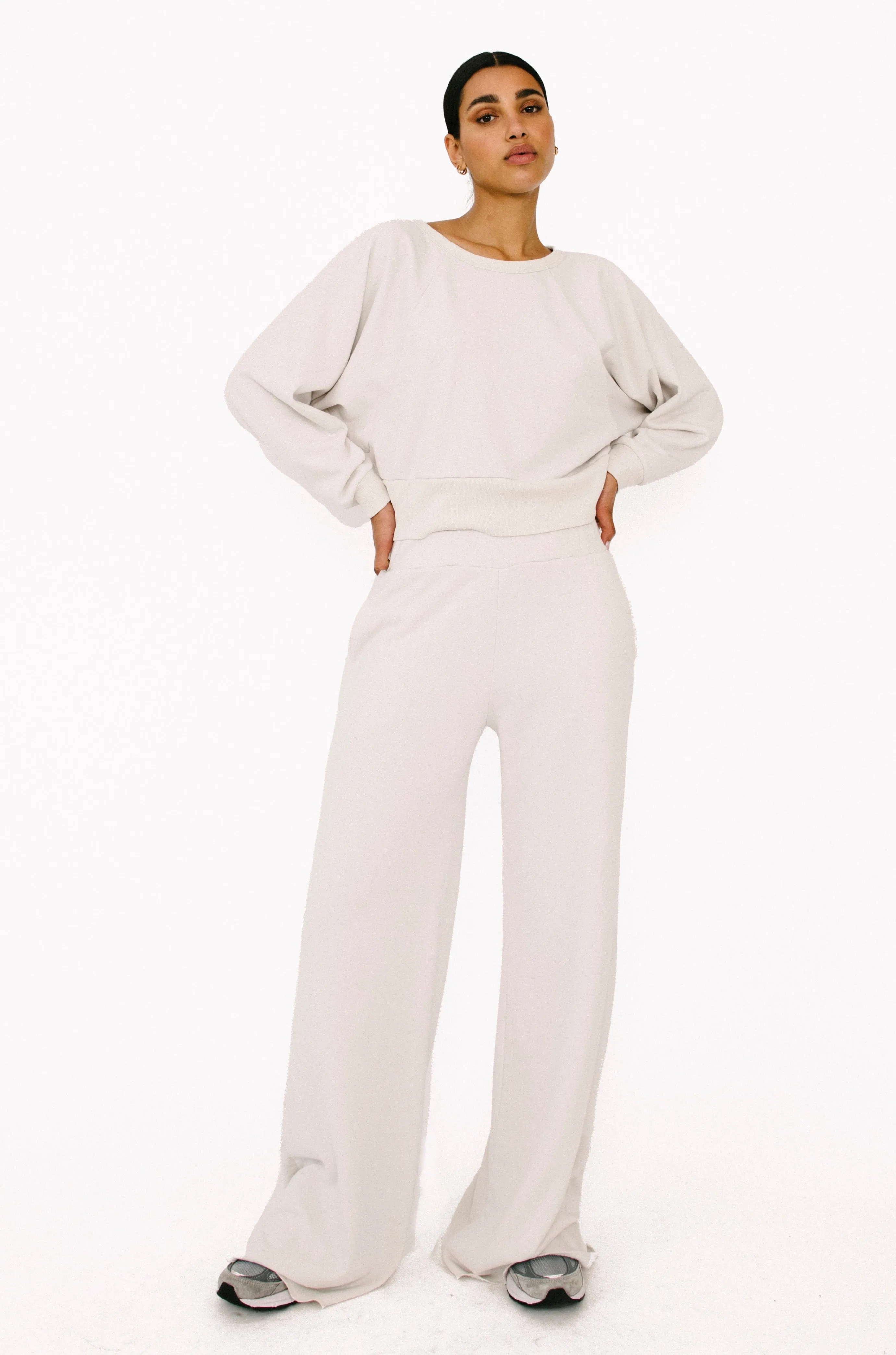 Vintage White Cropped Dolman Sweatshirt sold by SPRWMN product image thumbnail 2