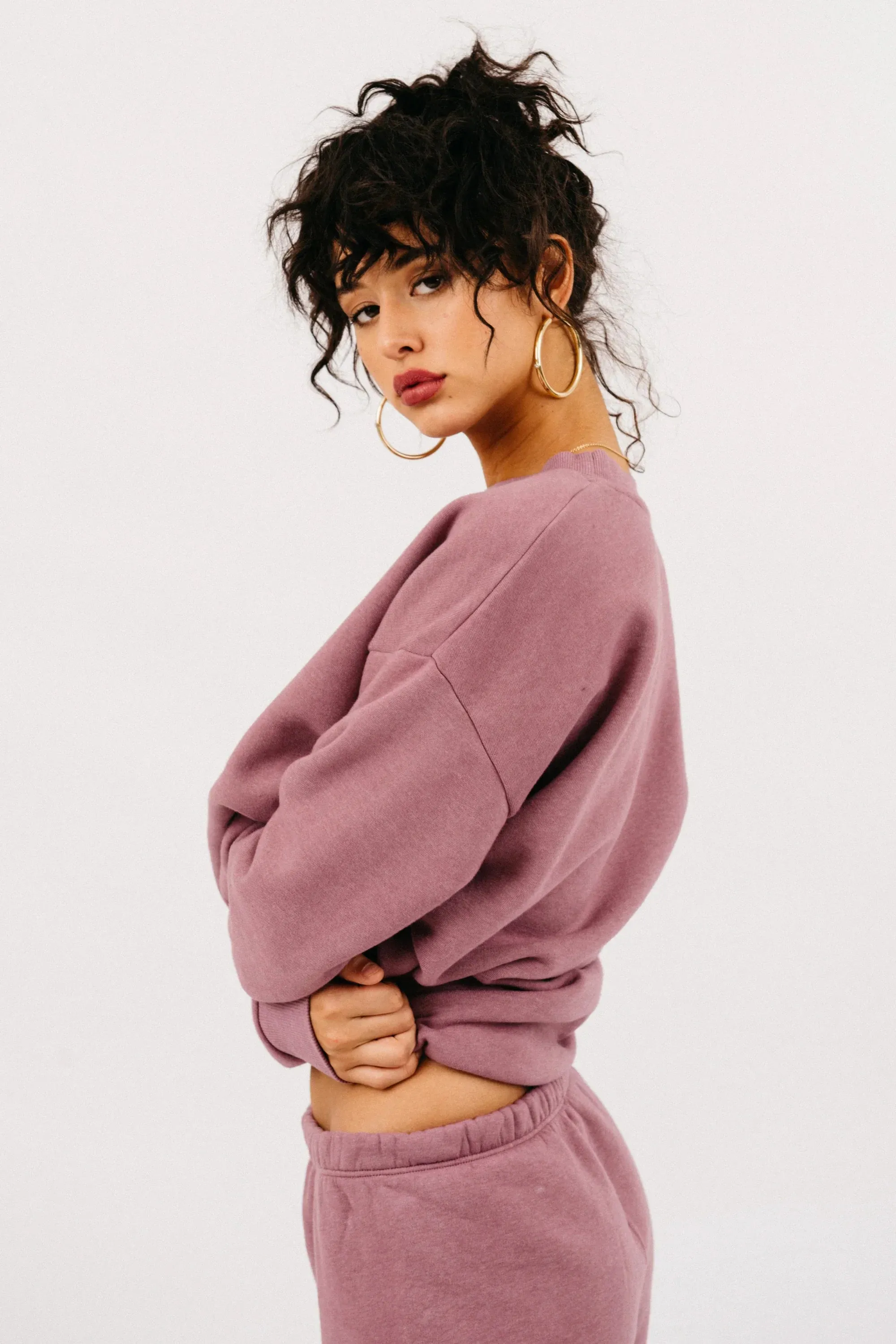 Mauve Tiny Logo Sweatshirt sold by SPRWMN product image thumbnail 2