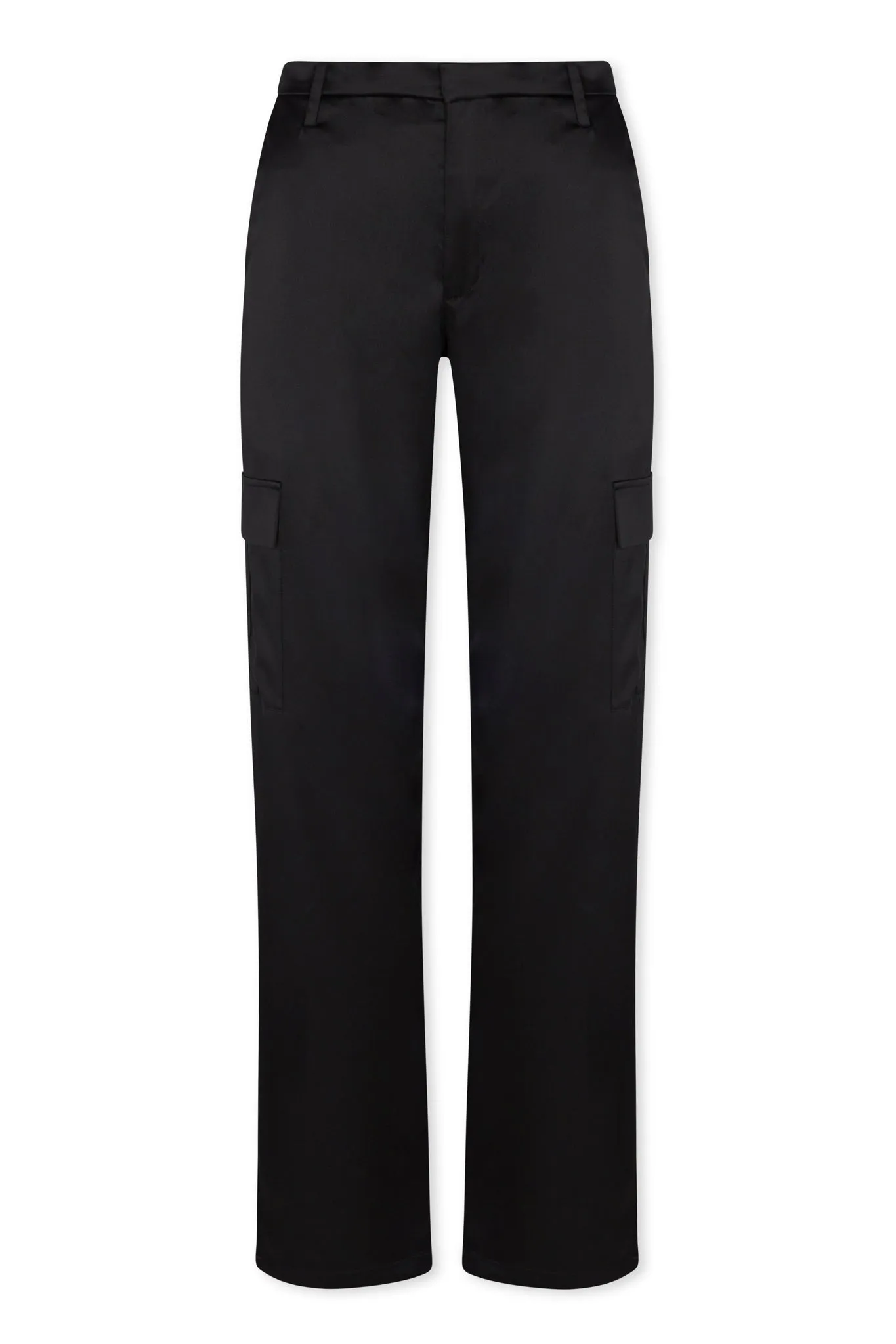 Black Silk Baggy Cargo Pants sold by SPRWMN product image thumbnail 2
