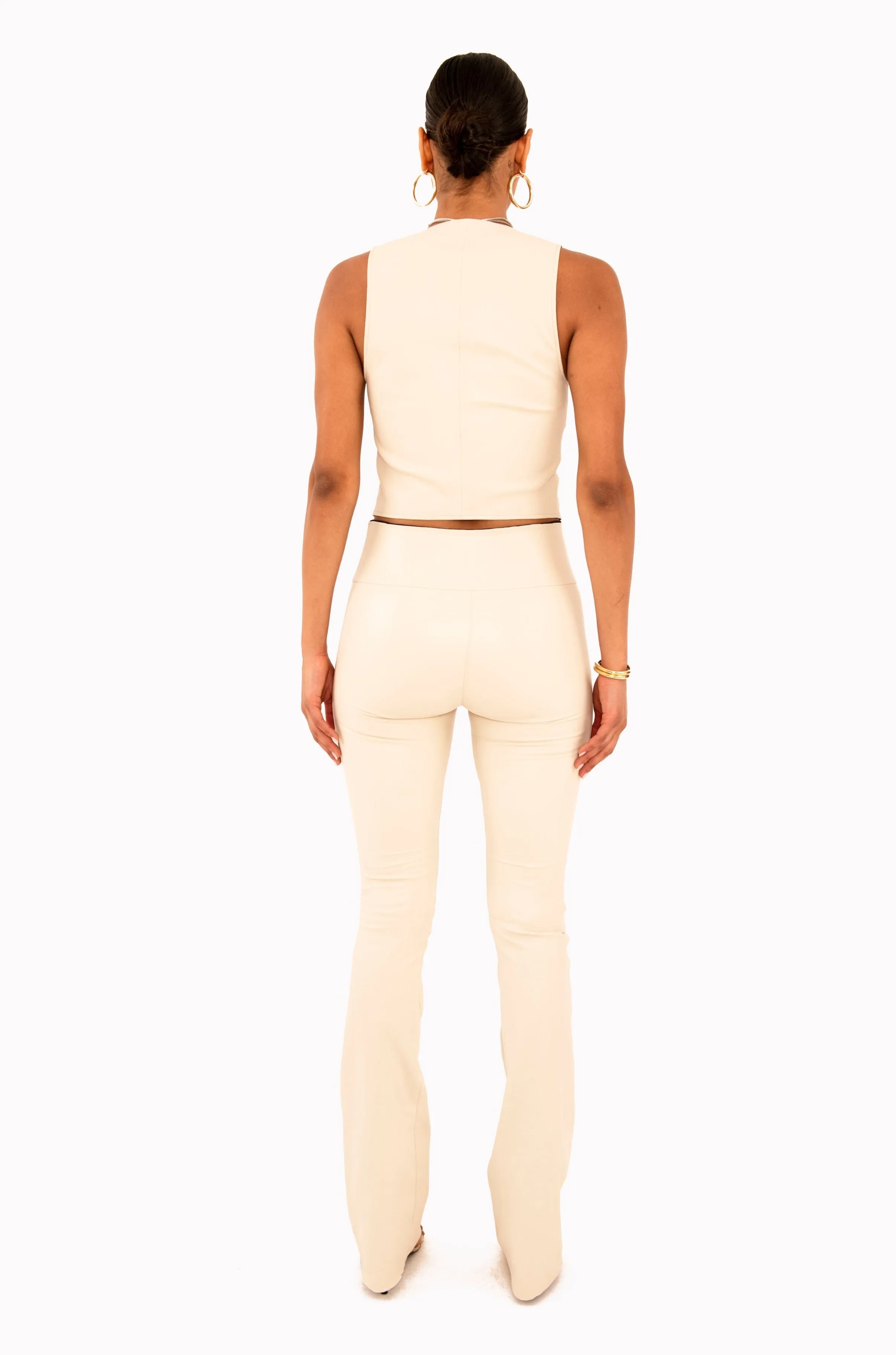 Off-White Leather Micro Flare Pants sold by SPRWMN product image thumbnail 5