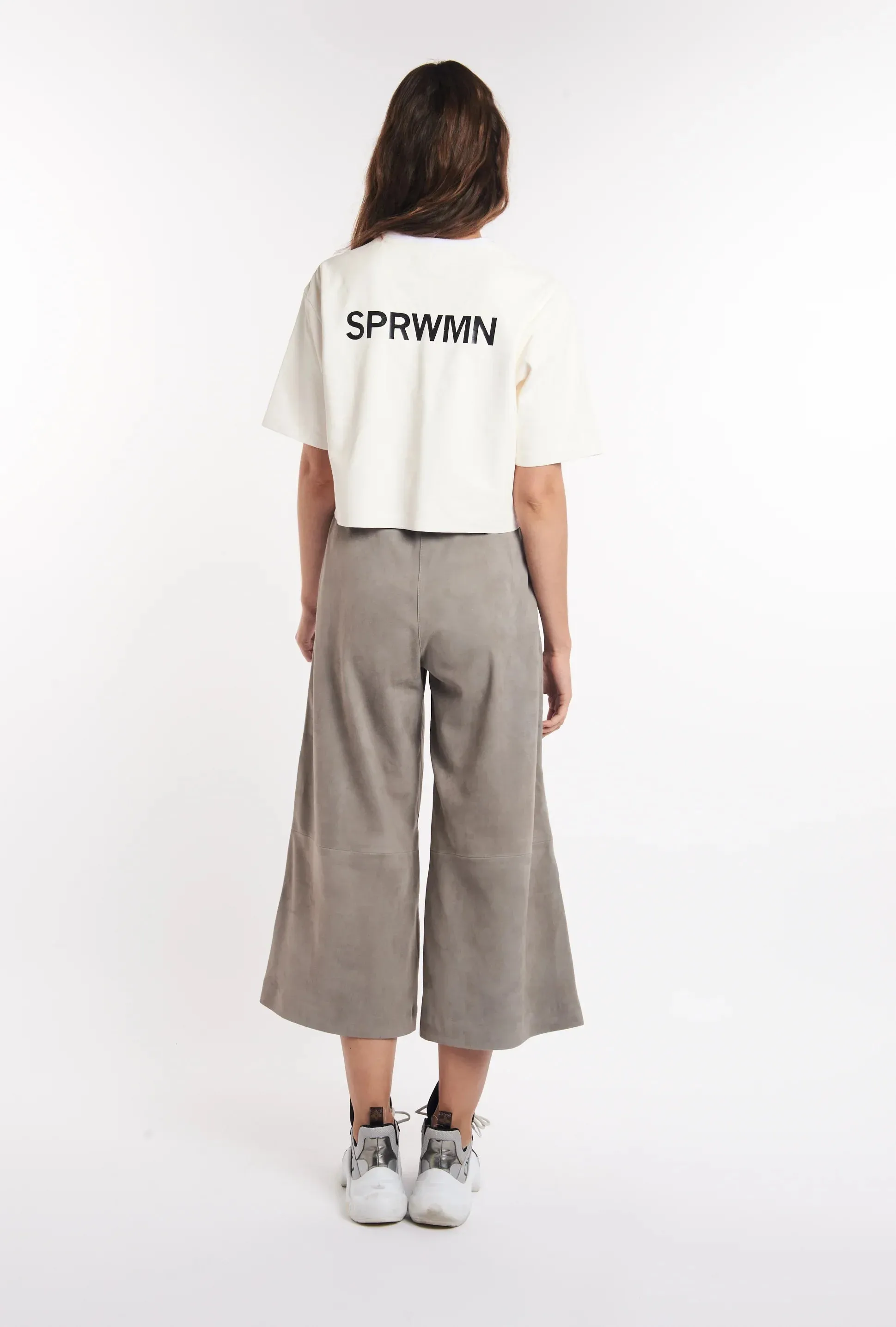 Grey Suede Culotte Pants sold by SPRWMN product image thumbnail 3