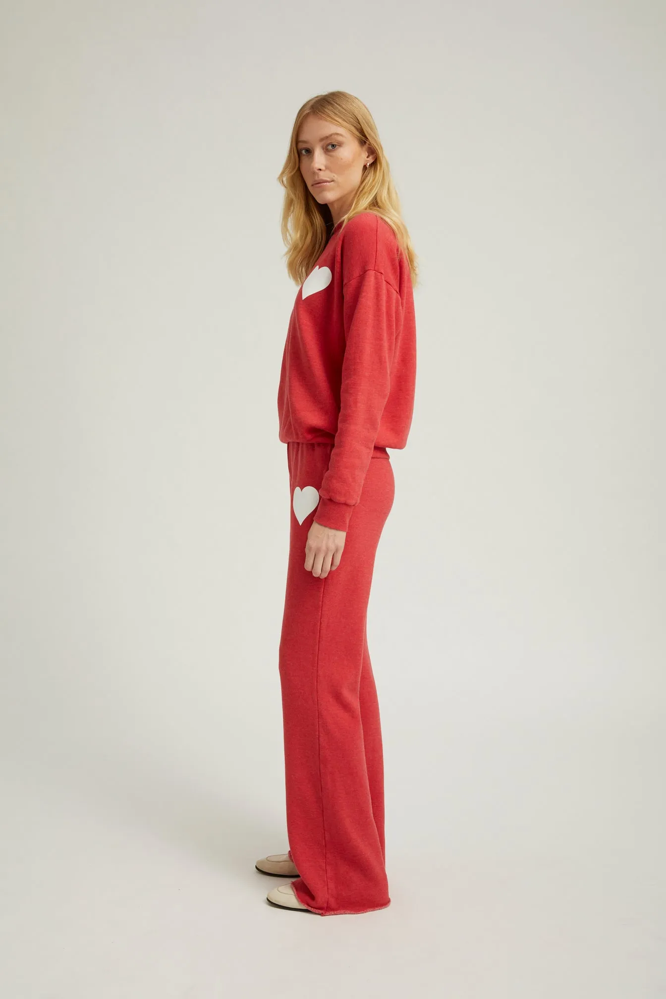 Red Heart Straight Leg Sweatpants sold by SPRWMN product image thumbnail 4