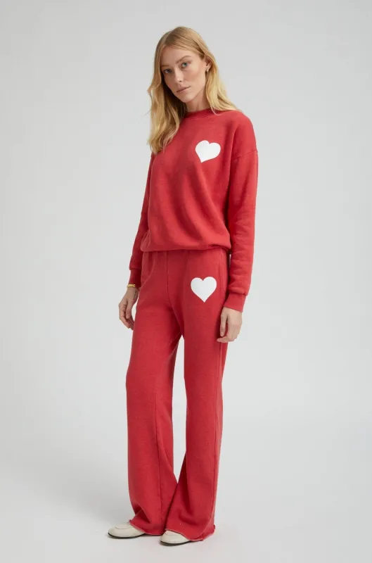 Red Heart Straight Leg Sweatpants made by SPRWMN