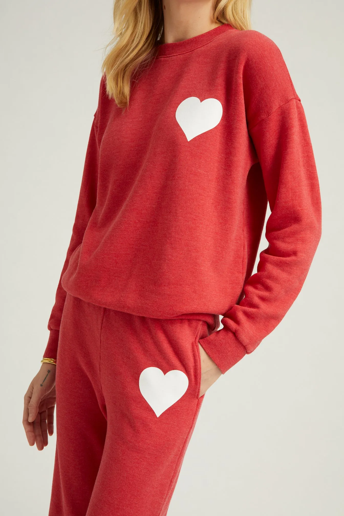 Red Heart Straight Leg Sweatpants sold by SPRWMN product image thumbnail 3