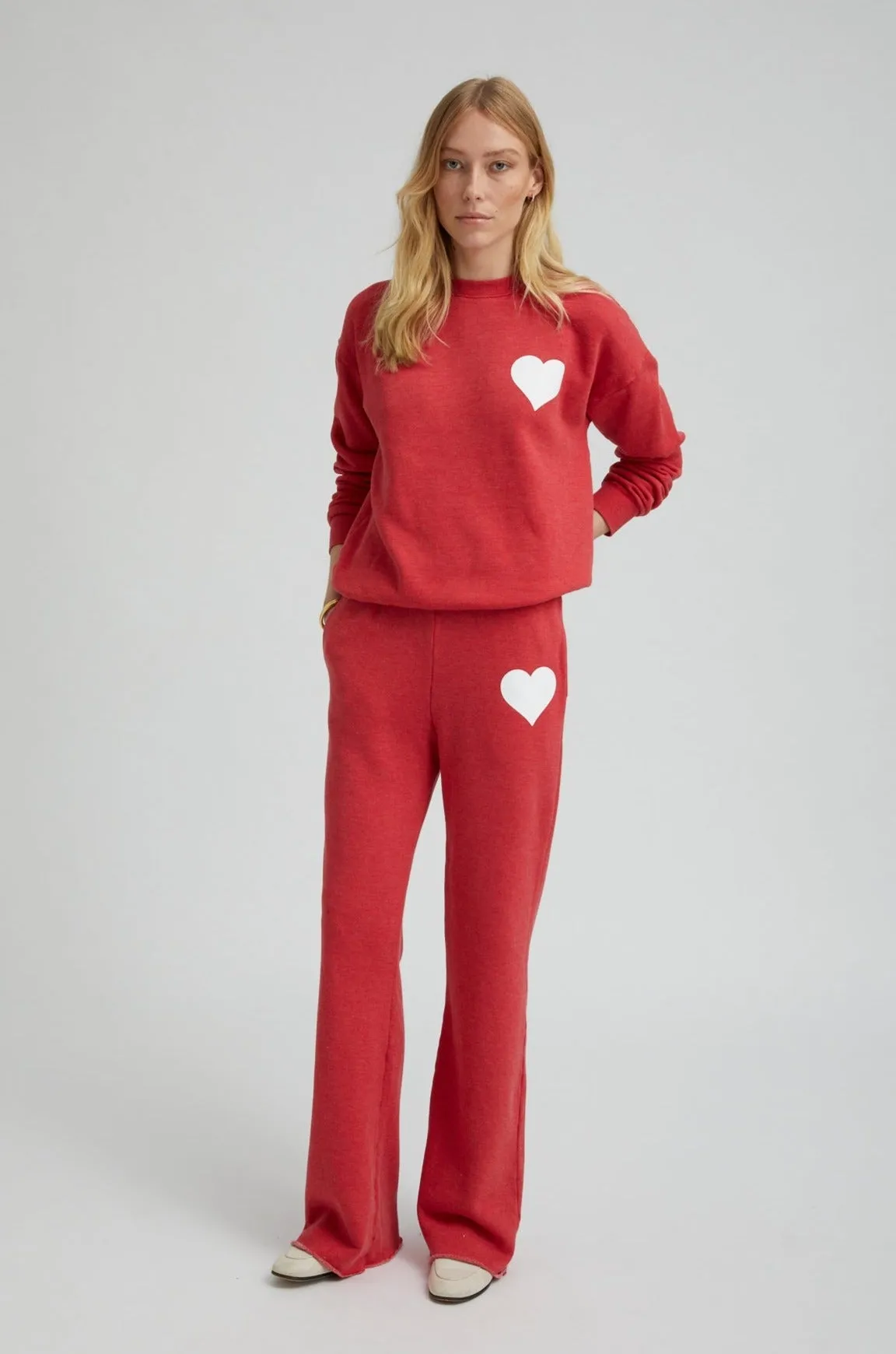 Red Heart Straight Leg Sweatpants sold by SPRWMN product image thumbnail 2