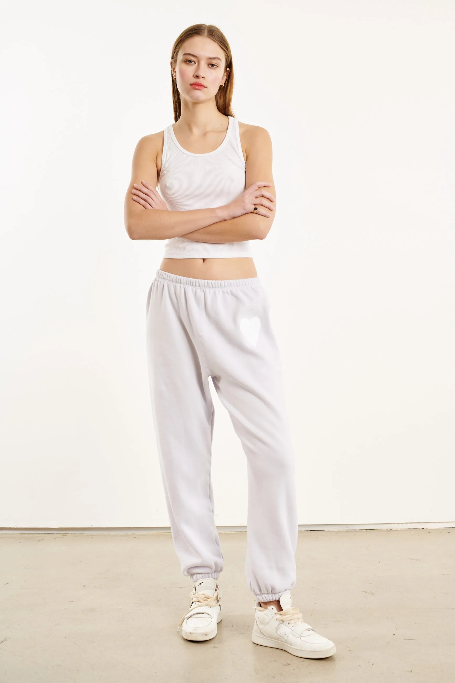 Lilac Heart Sweatpants sold by SPRWMN product image thumbnail 3