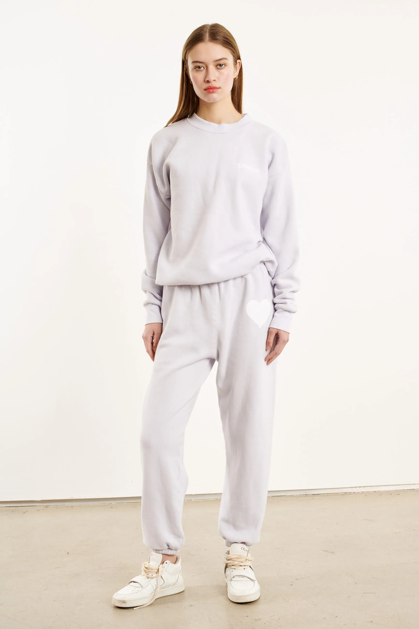 Lilac Heart Sweatpants sold by SPRWMN product image thumbnail 4