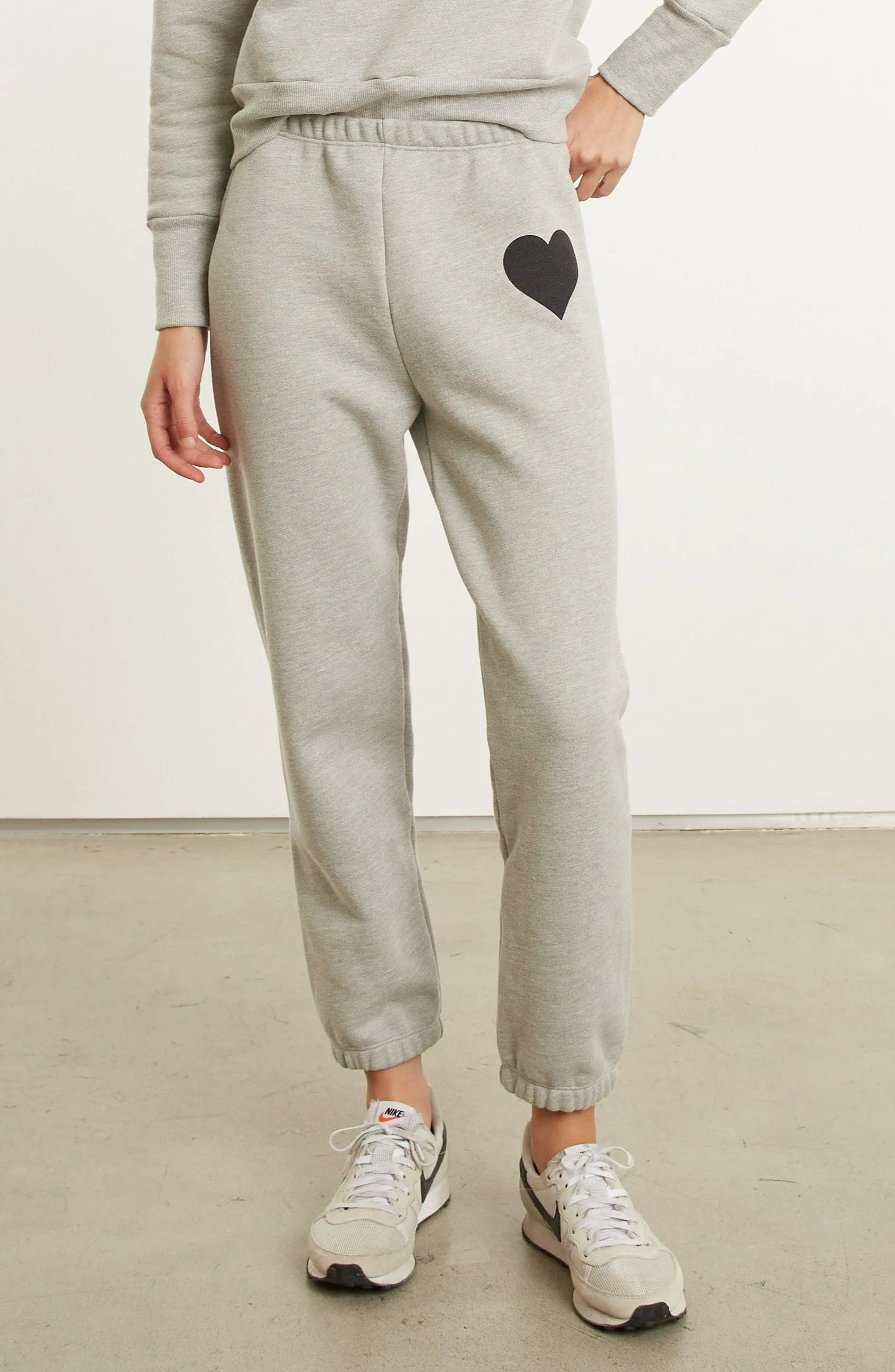 Heather Grey Heart Sweatpants sold by SPRWMN product image thumbnail 3