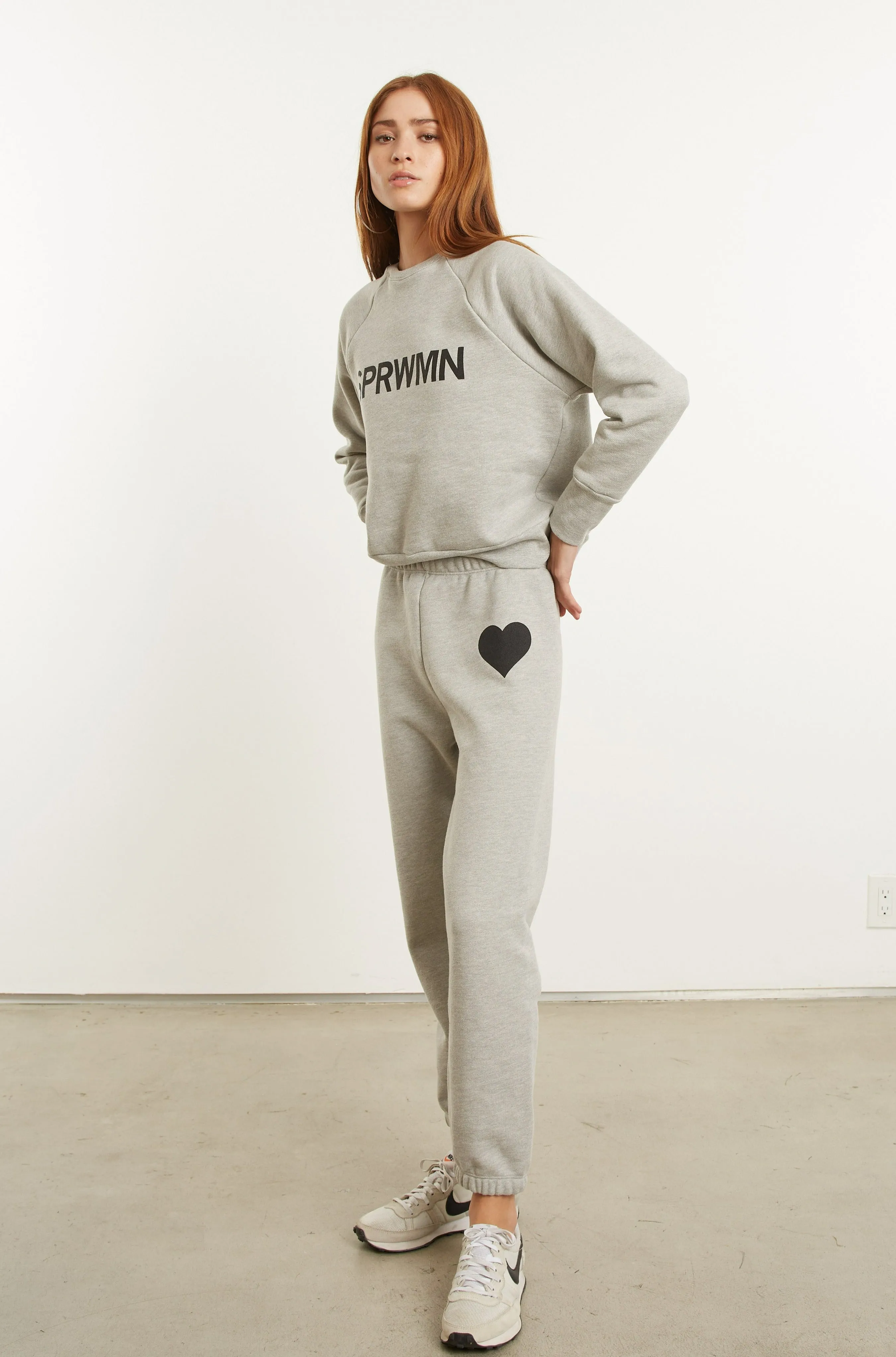 Heather Grey Heart Sweatpants sold by SPRWMN product image thumbnail 5