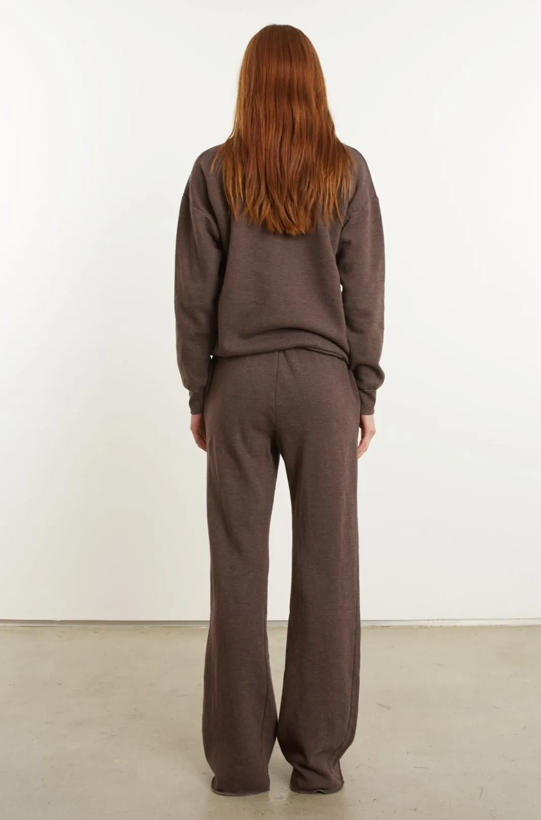Chocolate Fleece Straight Leg Sweatpants sold by SPRWMN product image thumbnail 3