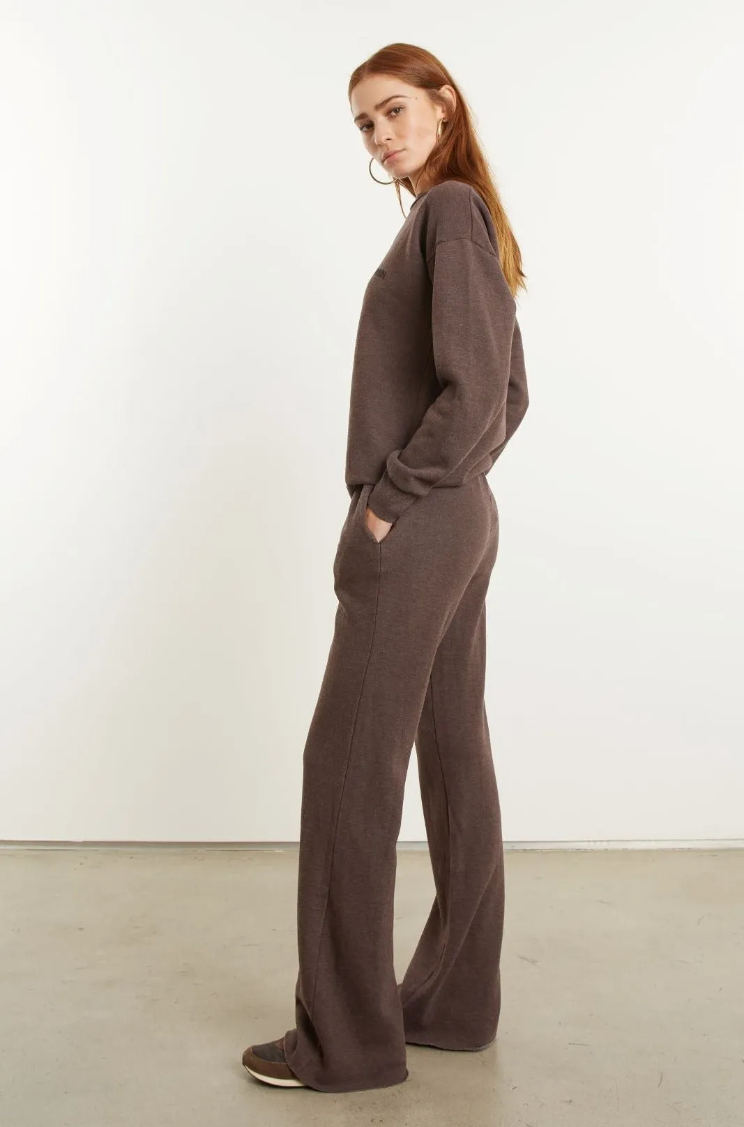 Chocolate Fleece Straight Leg Sweatpants sold by SPRWMN product image thumbnail 2