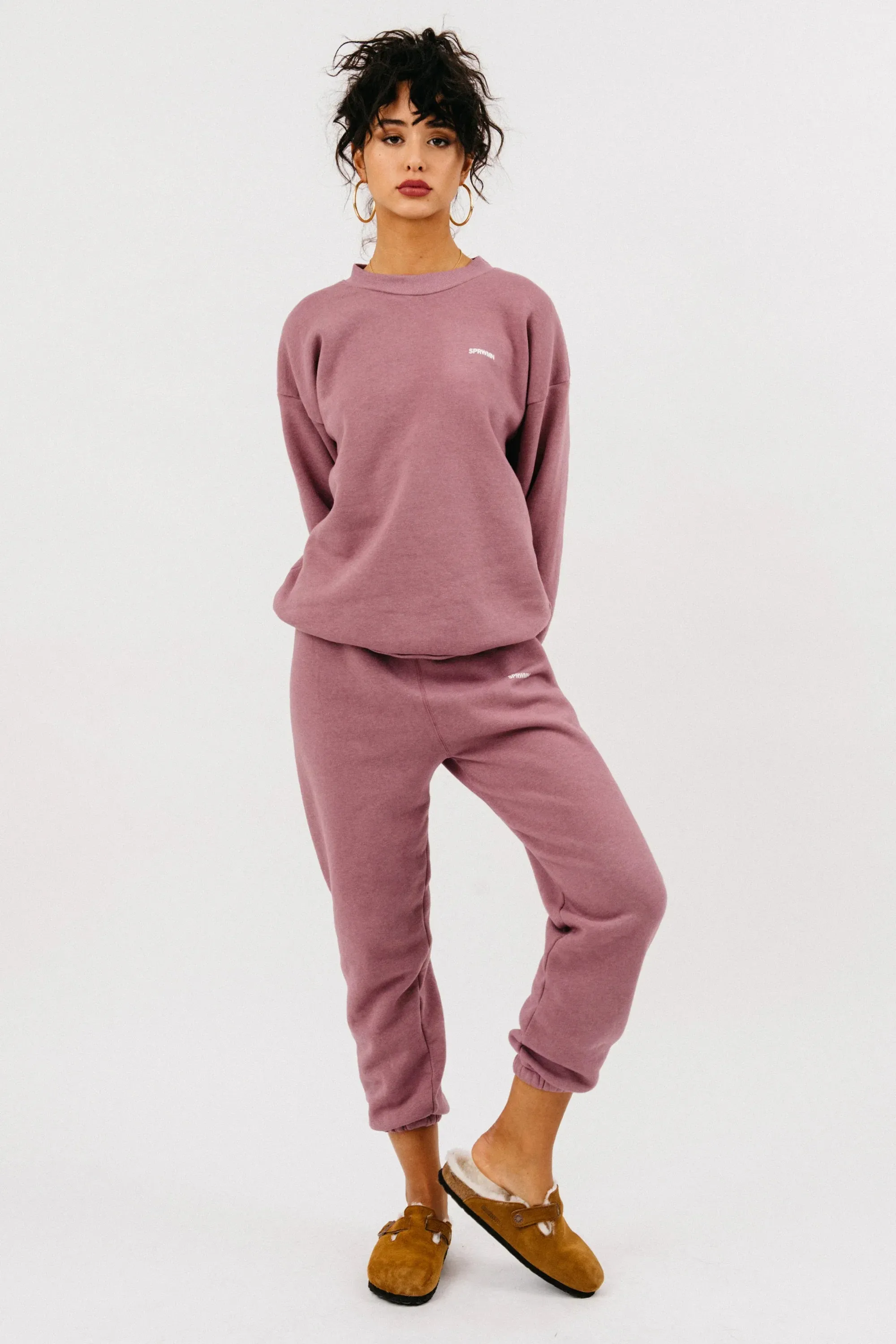 Mauve Tiny Logo Sweatpants sold by SPRWMN product image thumbnail 2