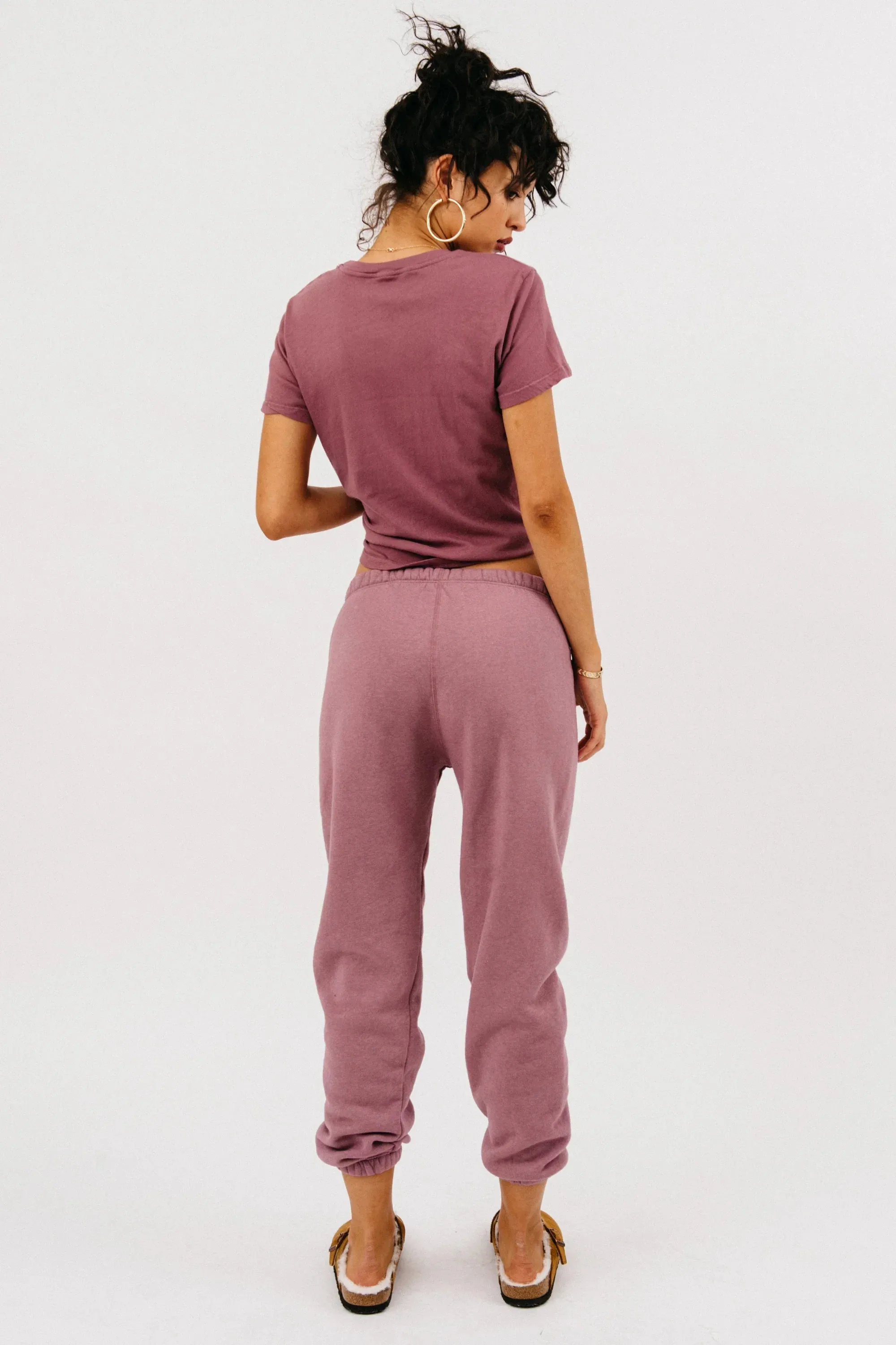 Mauve Tiny Logo Sweatpants sold by SPRWMN product image thumbnail 3