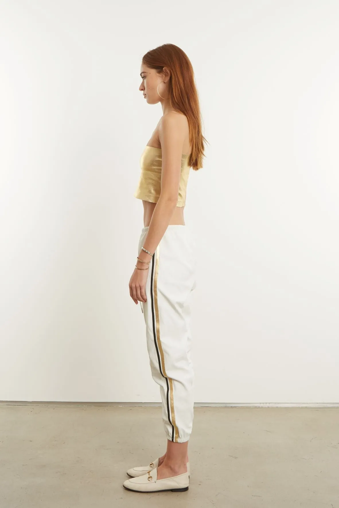 Metallic Gold Leather Micro Tube Top sold by SPRWMN product image thumbnail 5