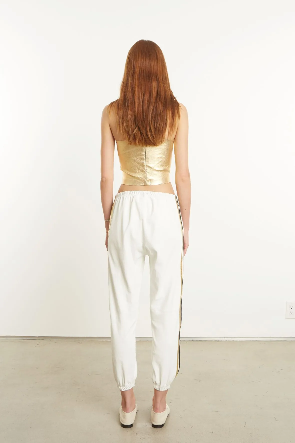 Metallic Gold Leather Micro Tube Top sold by SPRWMN product image thumbnail 3