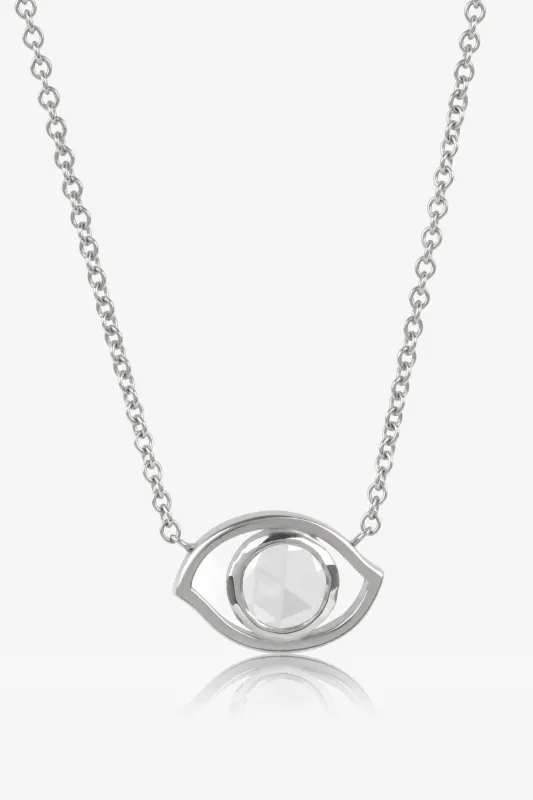 Rose Cut Diamond Evil Eye Necklace made by SPRWMN