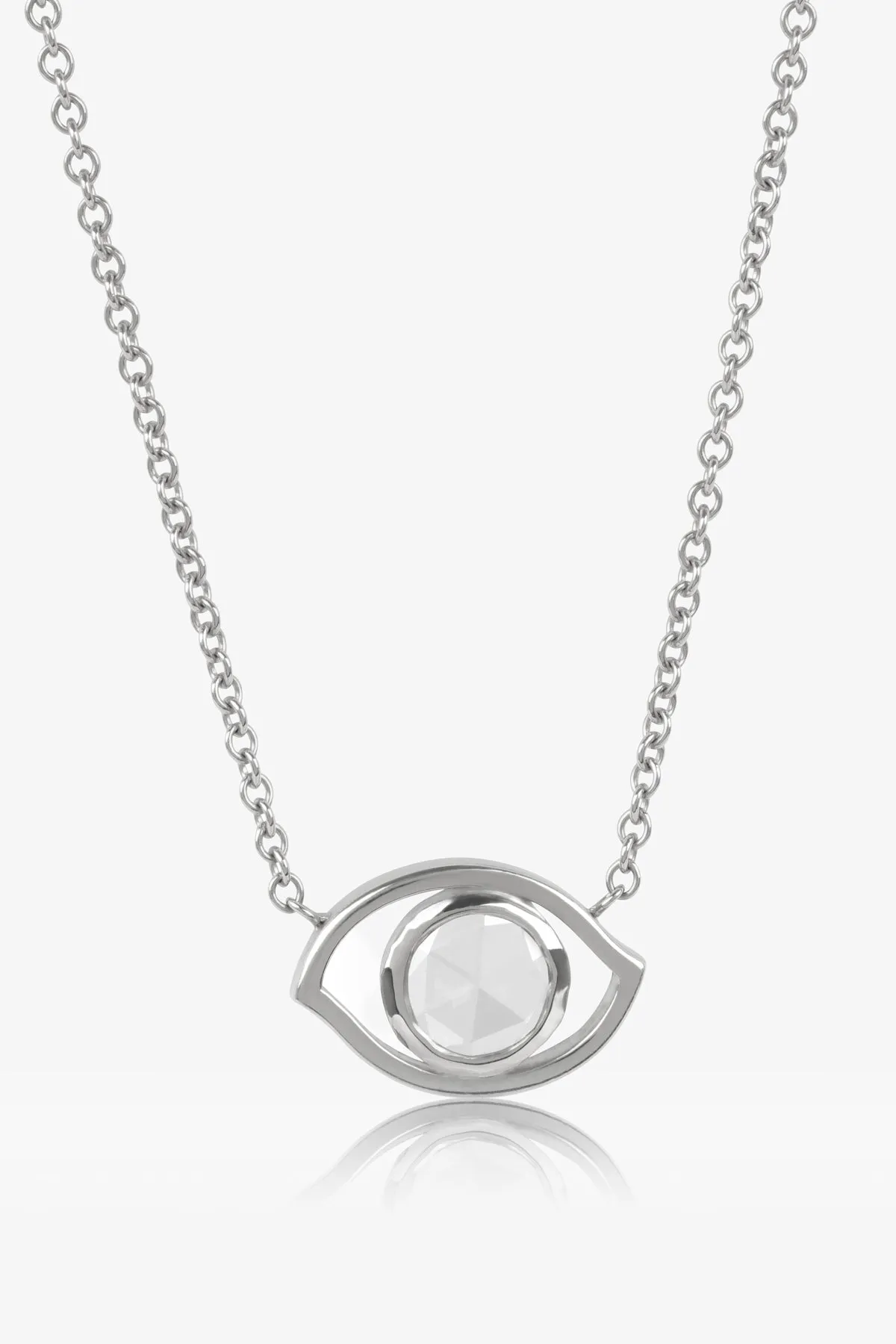 Rose Cut Diamond Evil Eye Necklace sold by SPRWMN