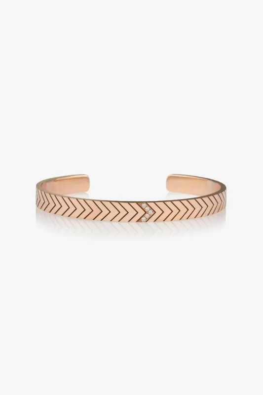 Diamond Chevron Friendship Cuff 6mm made by SPRWMN