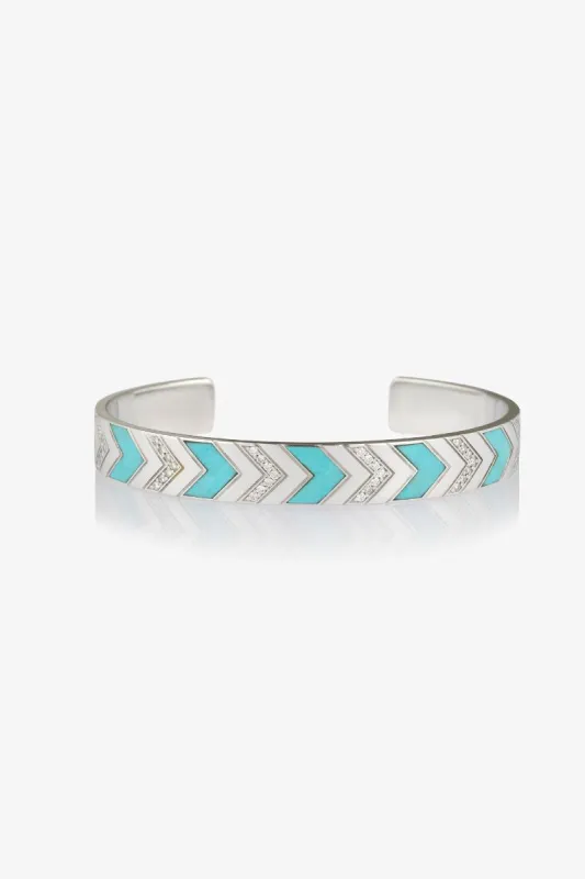Friendship Diamond / Turquoise Cuff 8mm made by SPRWMN