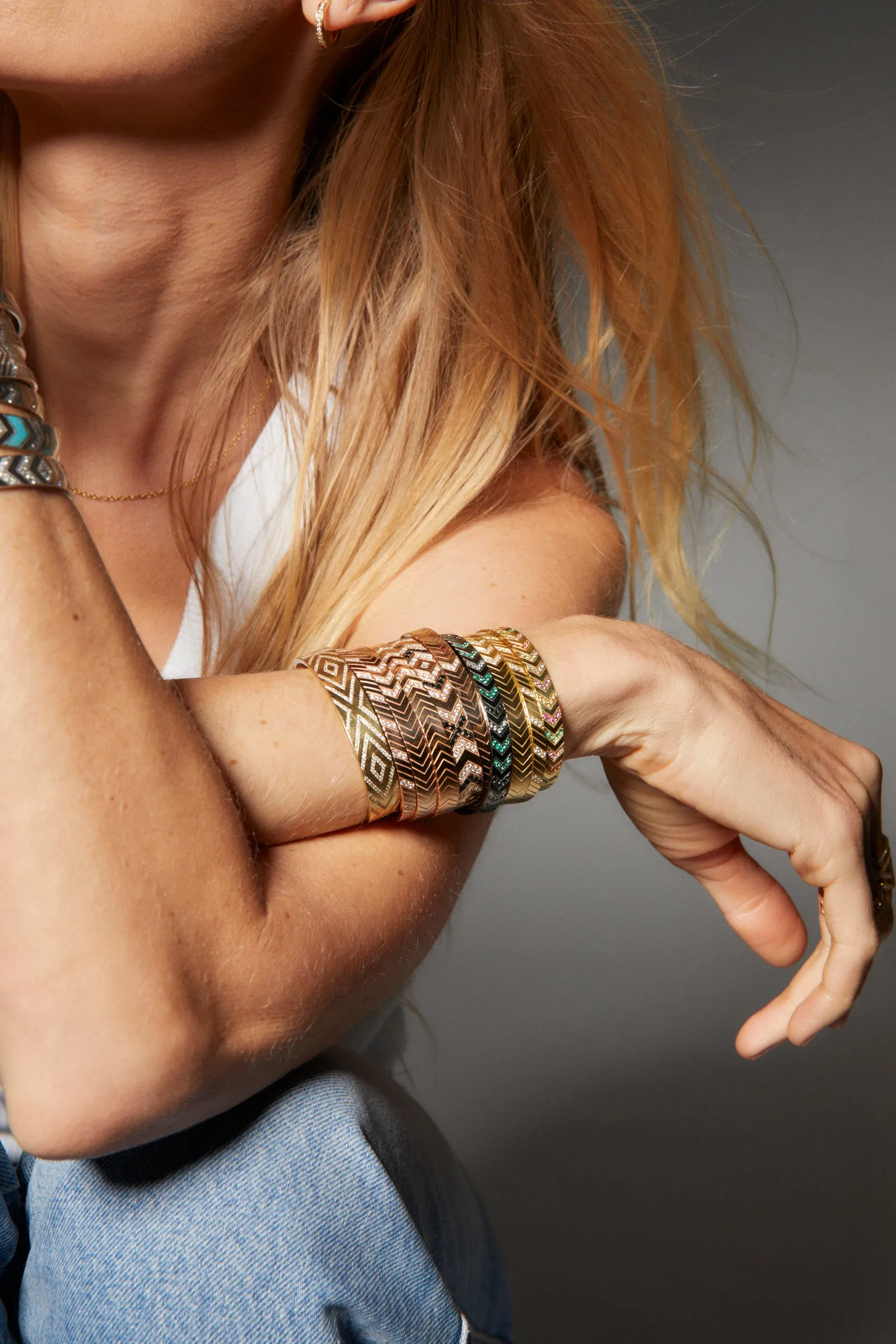 Friendship Diamond Lozenge Cuff 10mm sold by SPRWMN product image thumbnail 2