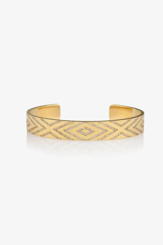 Friendship Diamond Lozenge Cuff 10mm made by SPRWMN