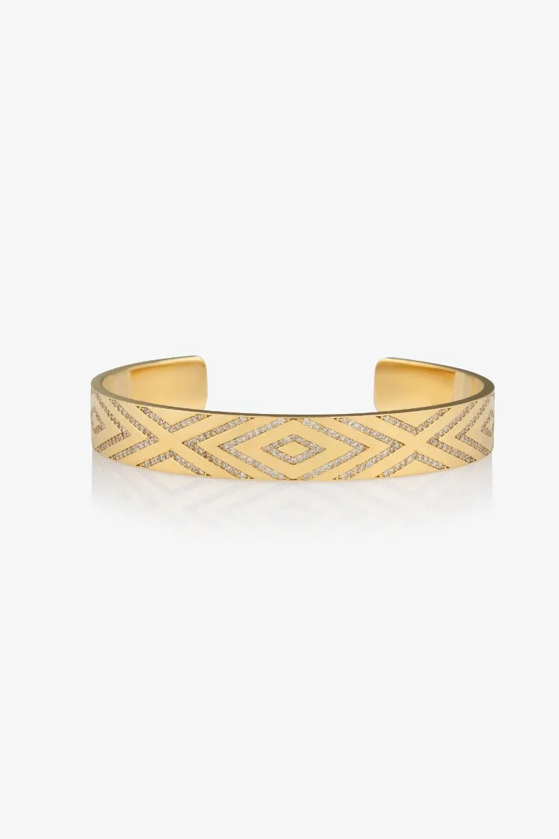 Friendship Diamond Lozenge Cuff 10mm sold by SPRWMN