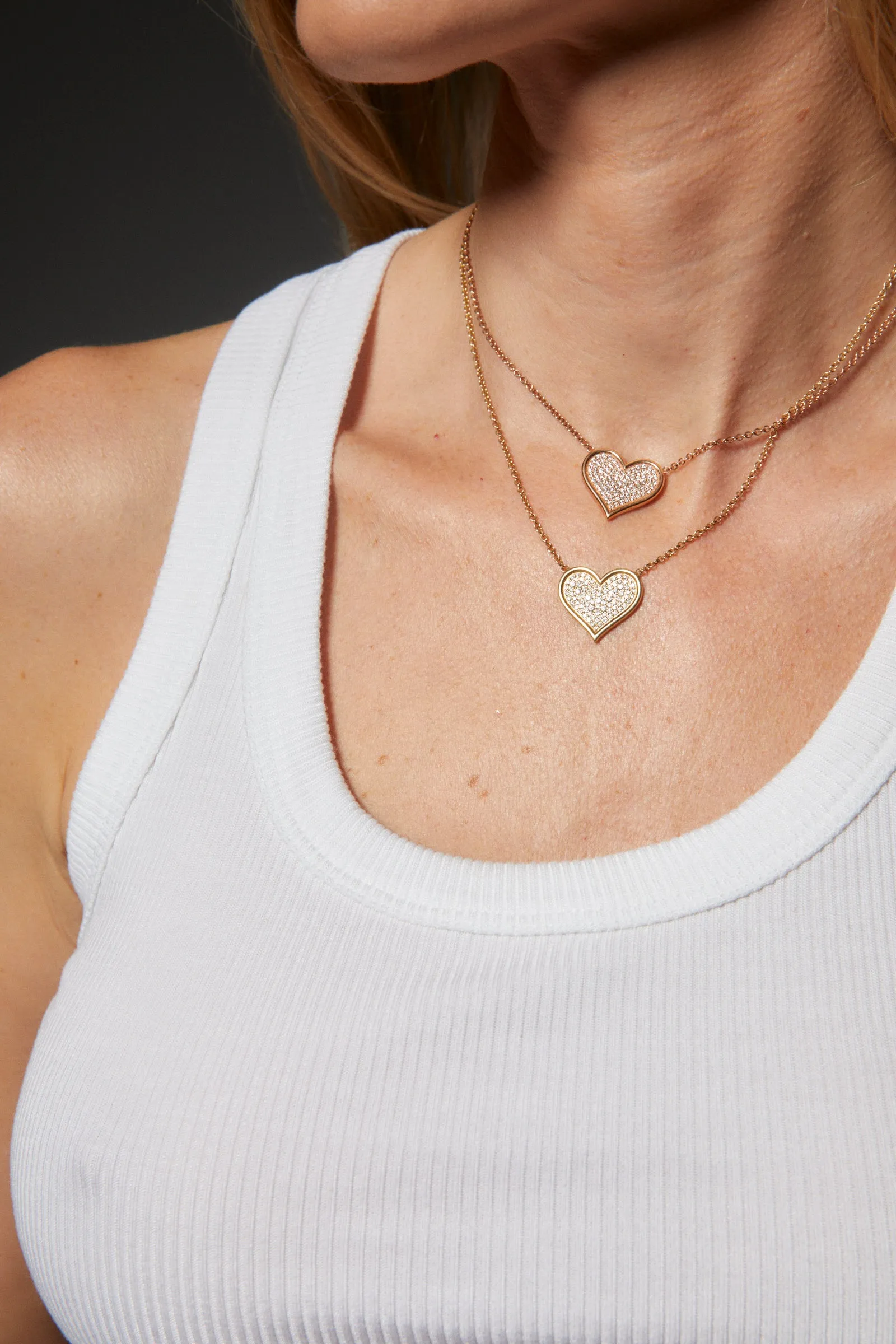 Diamond Pave Heart Necklace sold by SPRWMN product image thumbnail 2