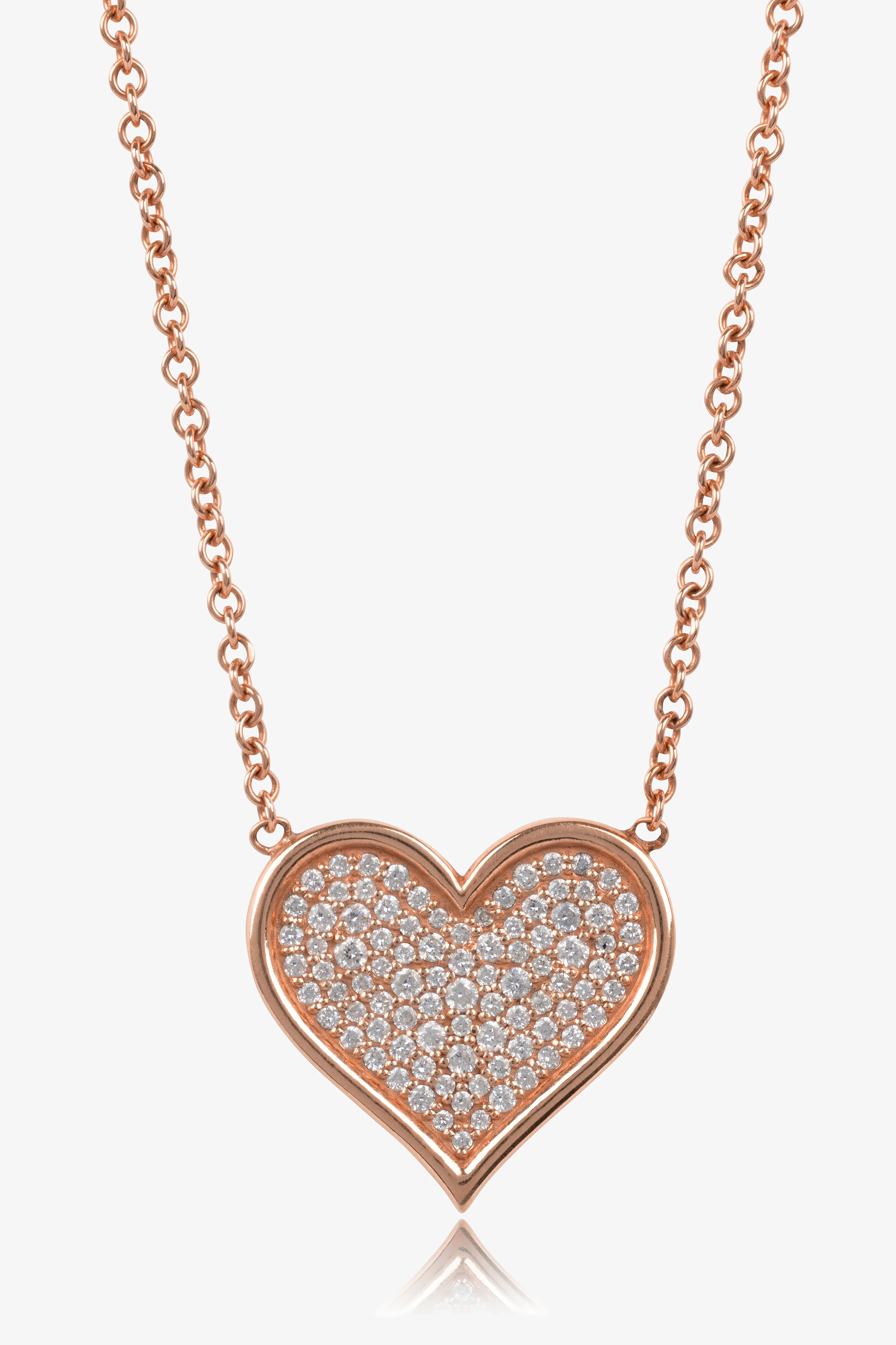 Diamond Pave Heart Necklace sold by SPRWMN
