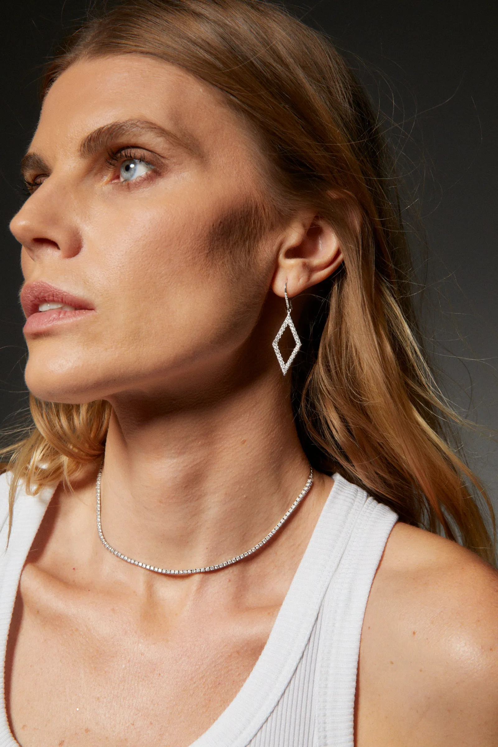 Diamond Lozenge Earrings sold by SPRWMN product image thumbnail 2