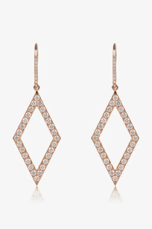 Diamond Lozenge Earrings made by SPRWMN