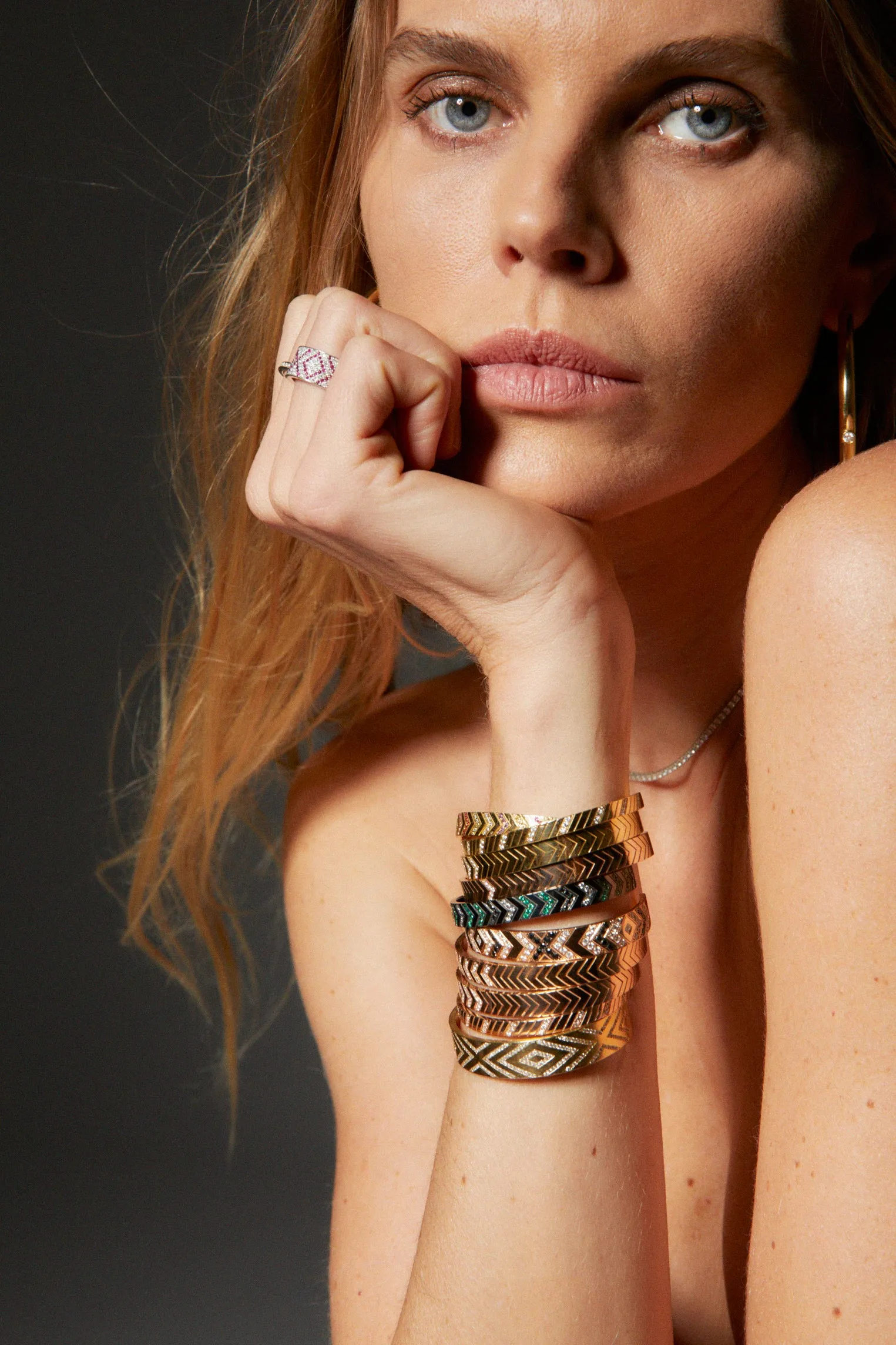 Friendship Diamond Lozenge Cuff 8mm sold by SPRWMN product image thumbnail 2