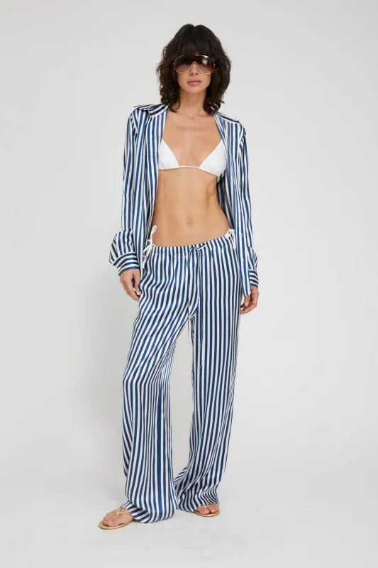 Mara Button Up Set Blue Stripes SHOPMY made by SPRWMN