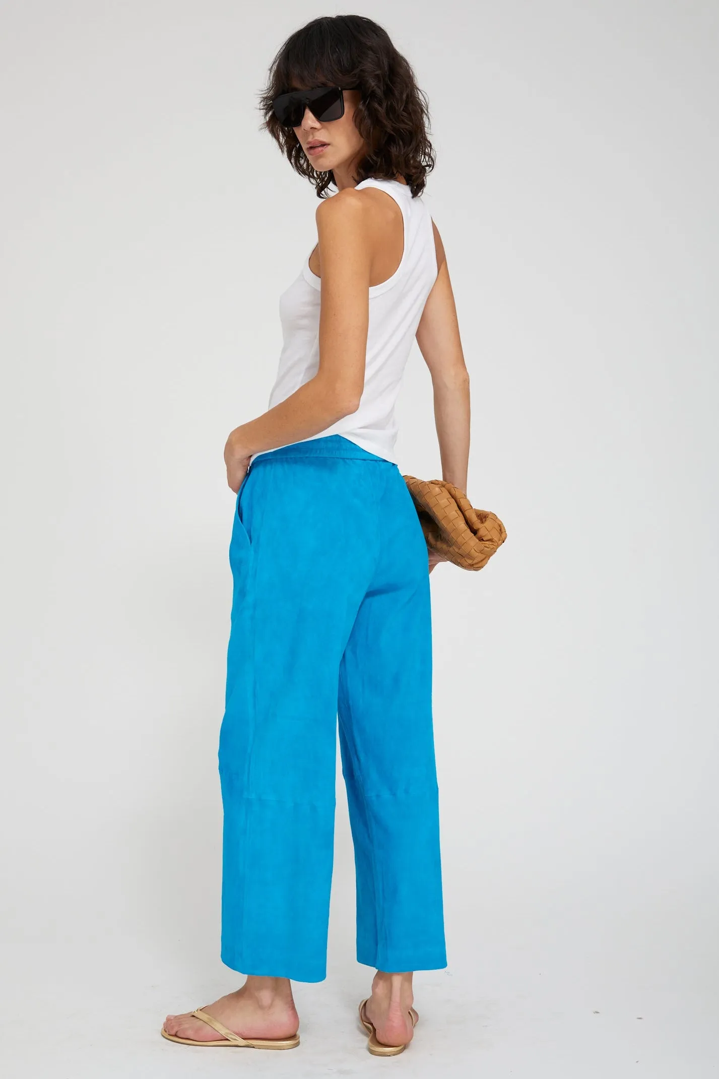 Suede Cropped Baggy Pants sold by SPRWMN product image thumbnail 3