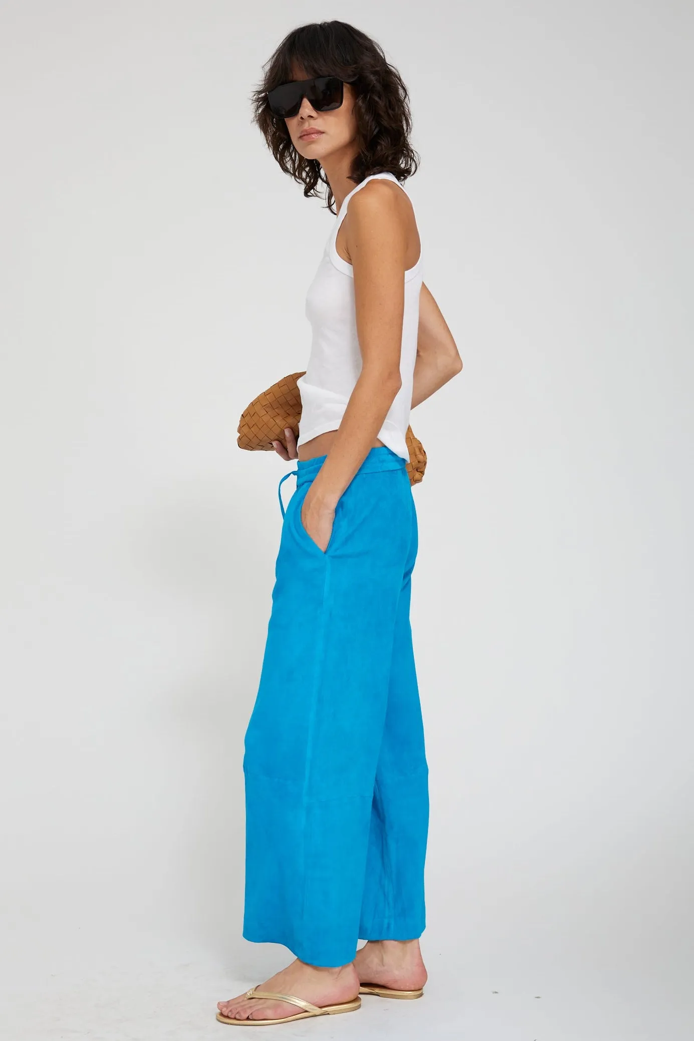 Suede Cropped Baggy Pants sold by SPRWMN product image thumbnail 2