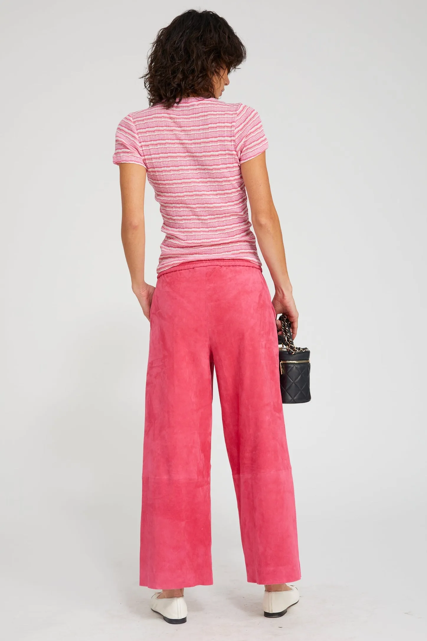 Suede Cropped Baggy Pants sold by SPRWMN product image thumbnail 3
