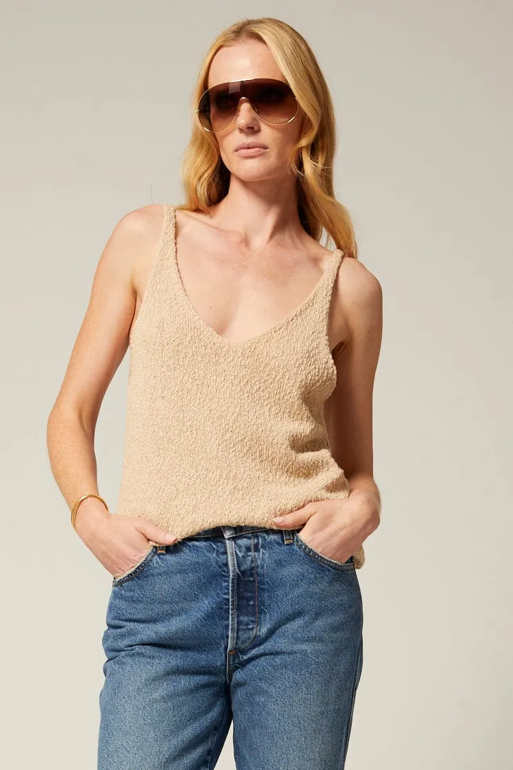 Camille Cotton Bouclé Tank sold by SPRWMN