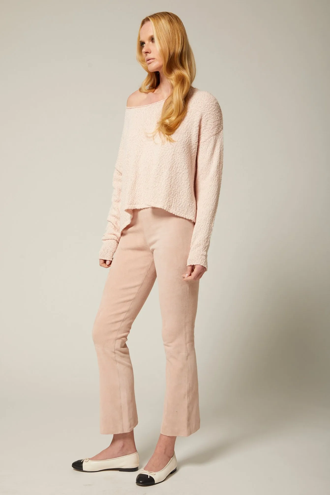 Cotton Bouclé Off Shoulder Sweater sold by SPRWMN product image thumbnail 2