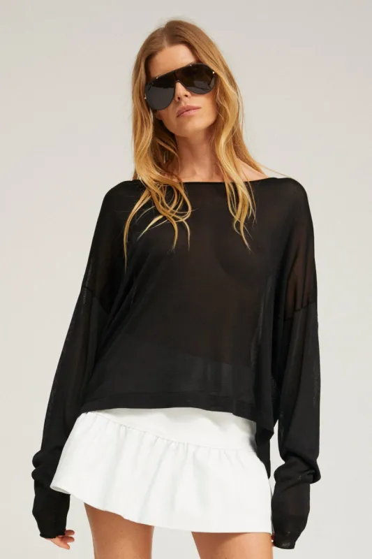 Viscose Jersey Off Shoulder Sweater made by SPRWMN