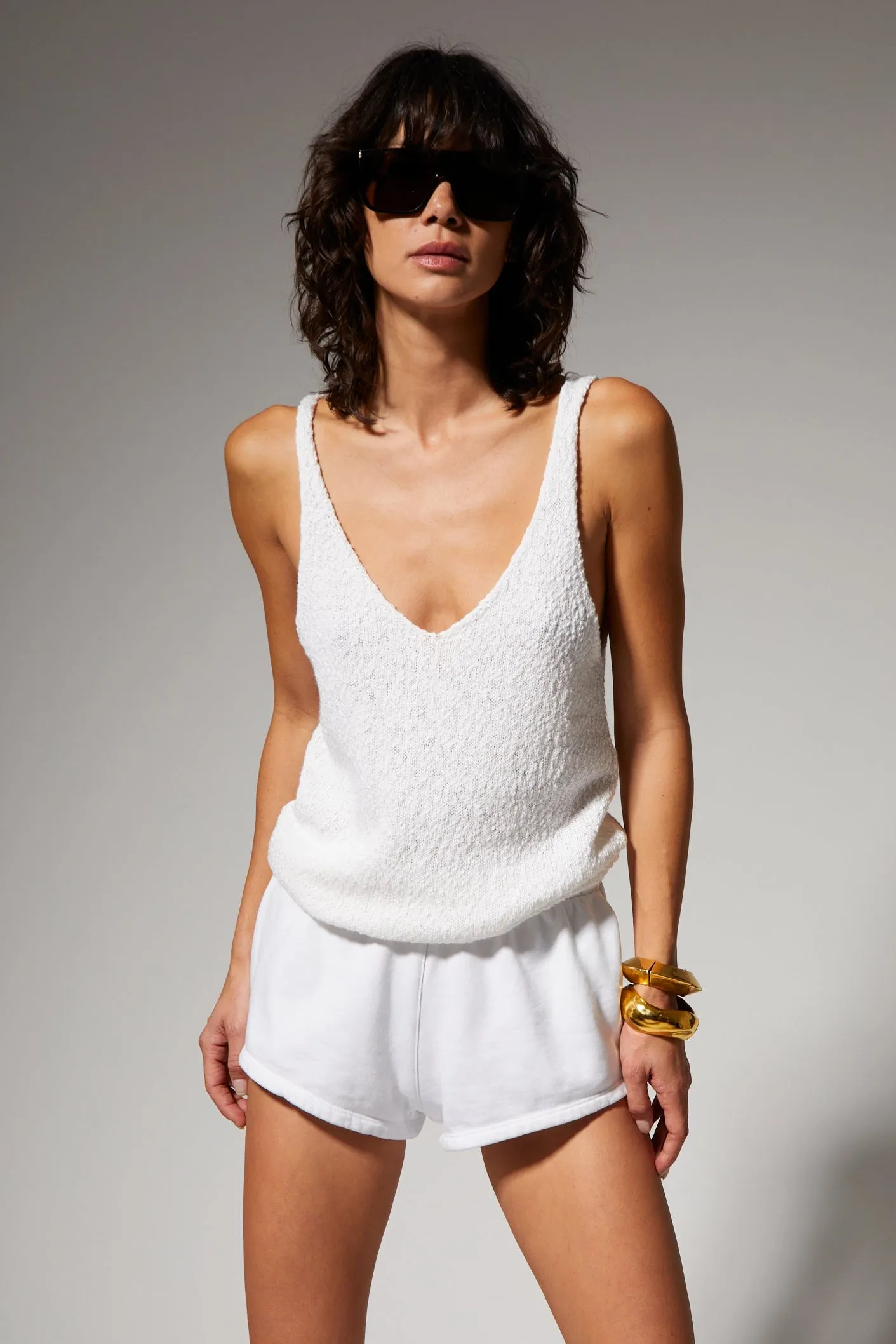 Camille Cotton Bouclé Tank sold by SPRWMN