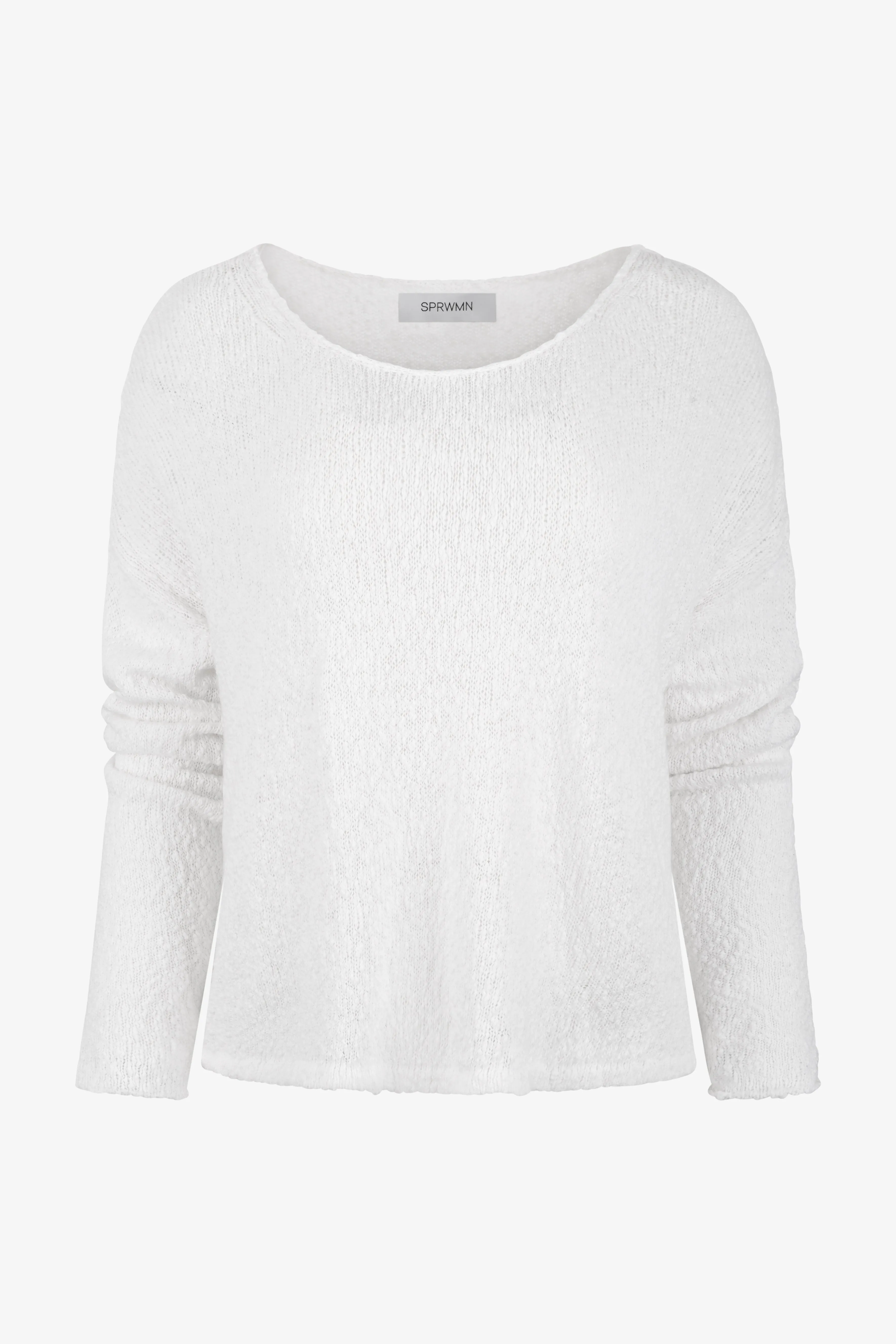 Cotton Bouclé Off Shoulder Sweater sold by SPRWMN product image thumbnail 4