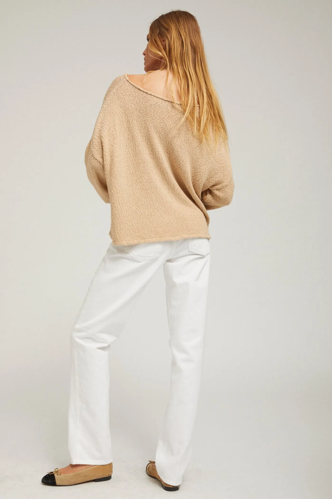 Cotton Bouclé Off Shoulder Sweater sold by SPRWMN product image thumbnail 3