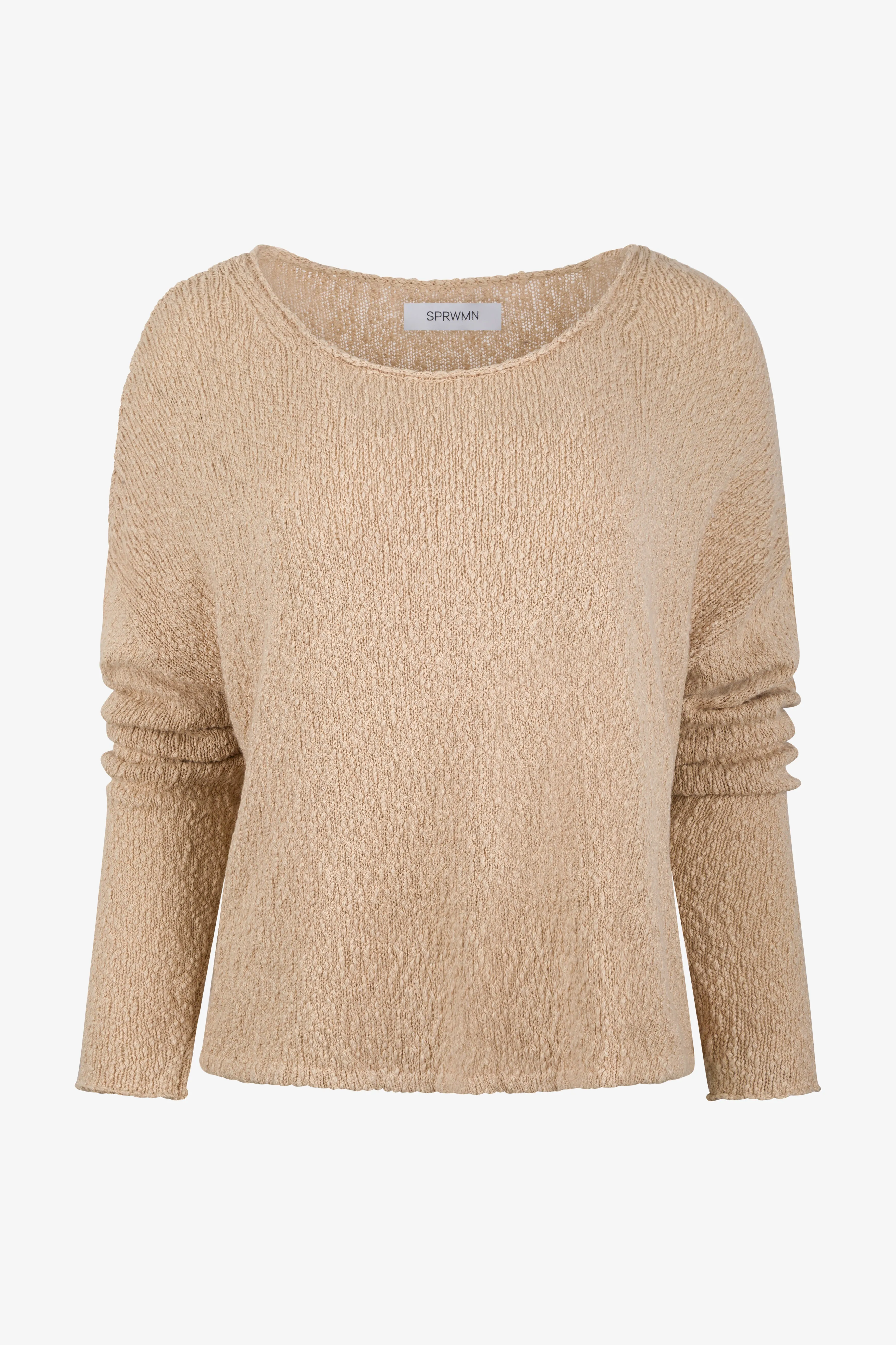 Cotton Bouclé Off Shoulder Sweater sold by SPRWMN product image thumbnail 4