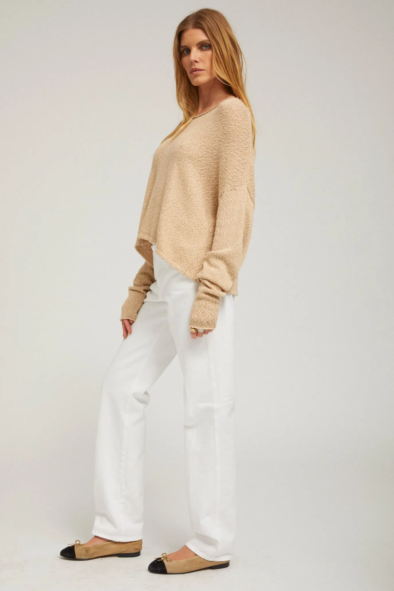 Cotton Bouclé Off Shoulder Sweater sold by SPRWMN product image thumbnail 2