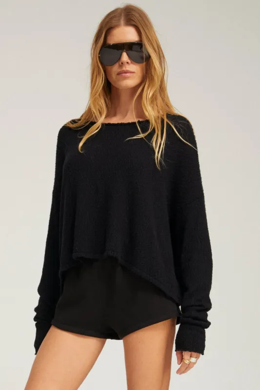 Cotton Bouclé Off Shoulder Sweater made by SPRWMN