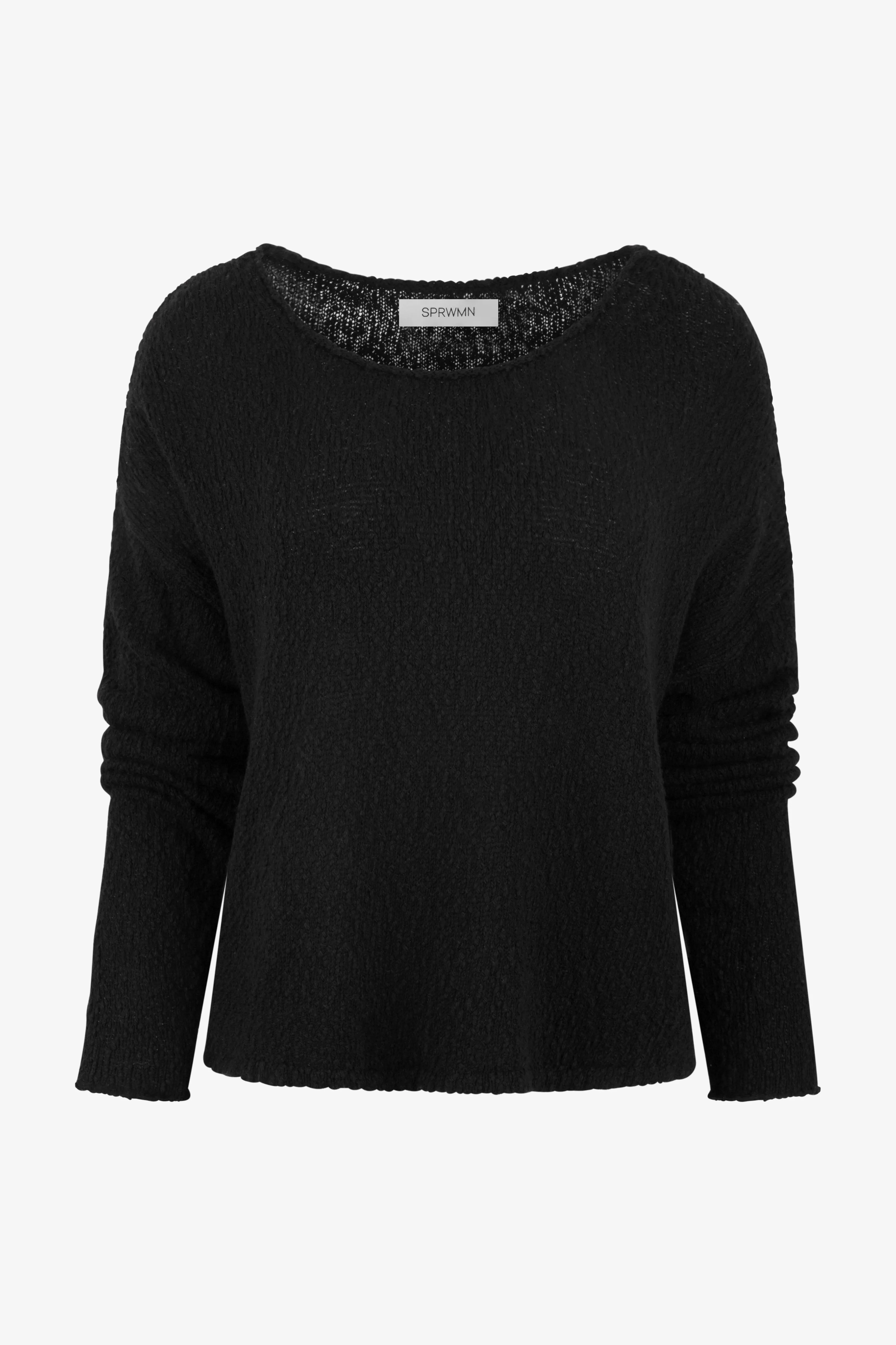 Cotton Bouclé Off Shoulder Sweater sold by SPRWMN product image thumbnail 4