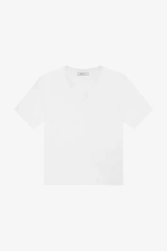 Viscose Jersey V Neck Tee made by SPRWMN